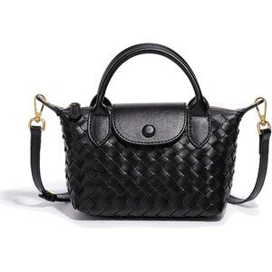 🆕 Fuvezix Leather Crossbody Bag Women Black Fashion Clutch Luxury Handbag